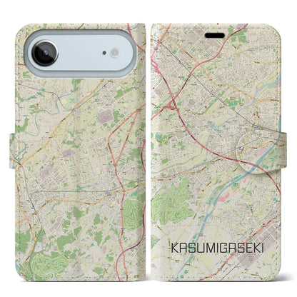 【霞ヶ関（埼玉県）】地図柄iPhoneケース（手帳タイプ）