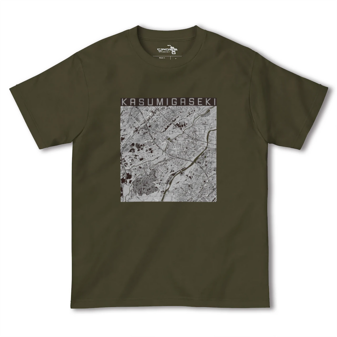 【霞ヶ関(埼玉県)】地図柄ヘビーウェイトTシャツ