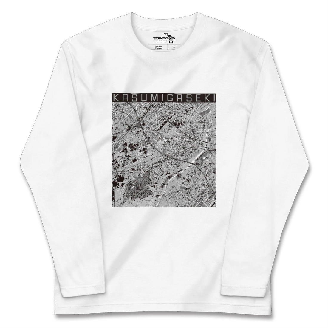 【霞ヶ関(埼玉県)】地図柄ロングスリーブTシャツ