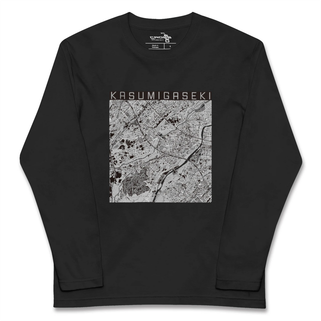 【霞ヶ関(埼玉県)】地図柄ロングスリーブTシャツ