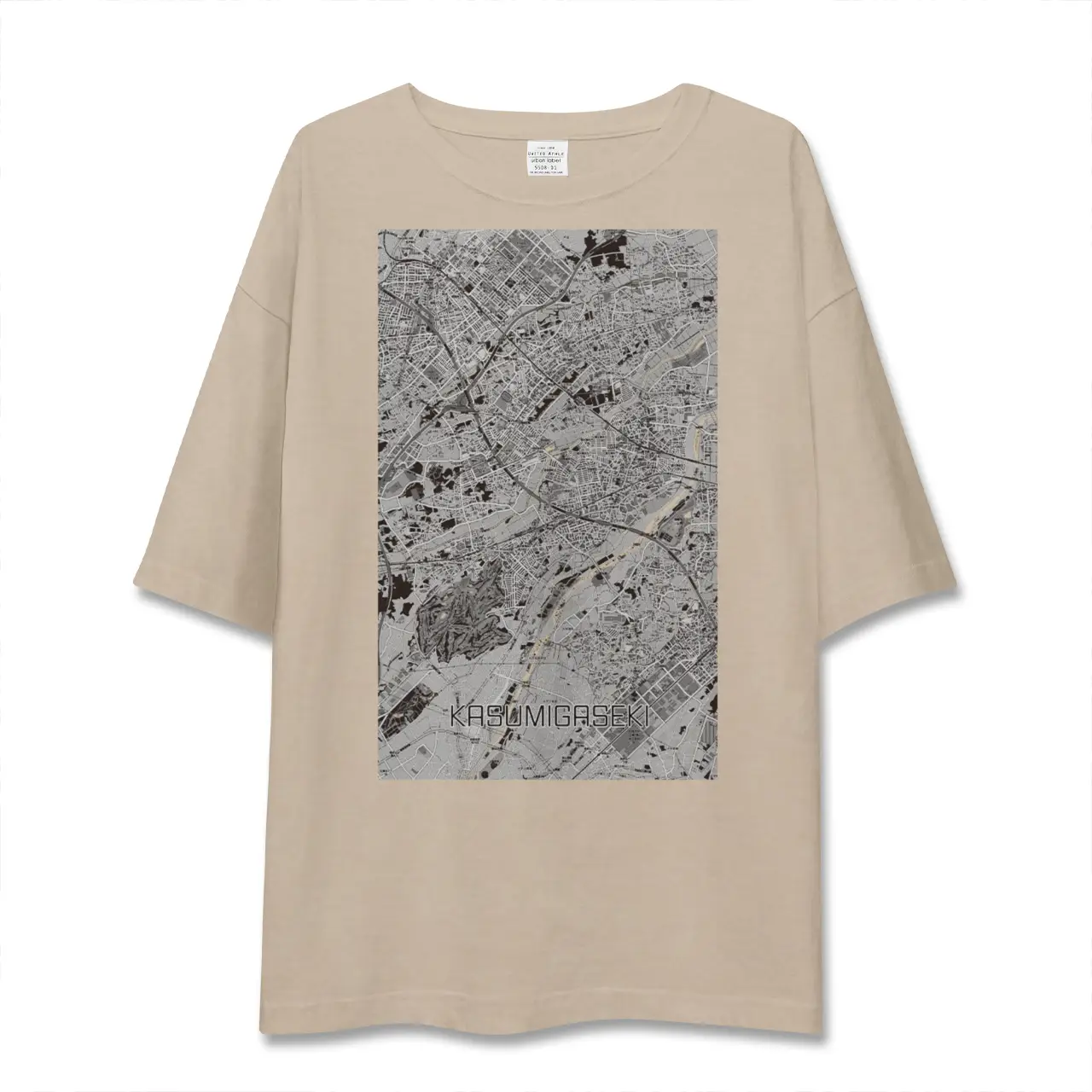 【霞ヶ関（埼玉県）】地図柄ビッグシルエットTシャツ