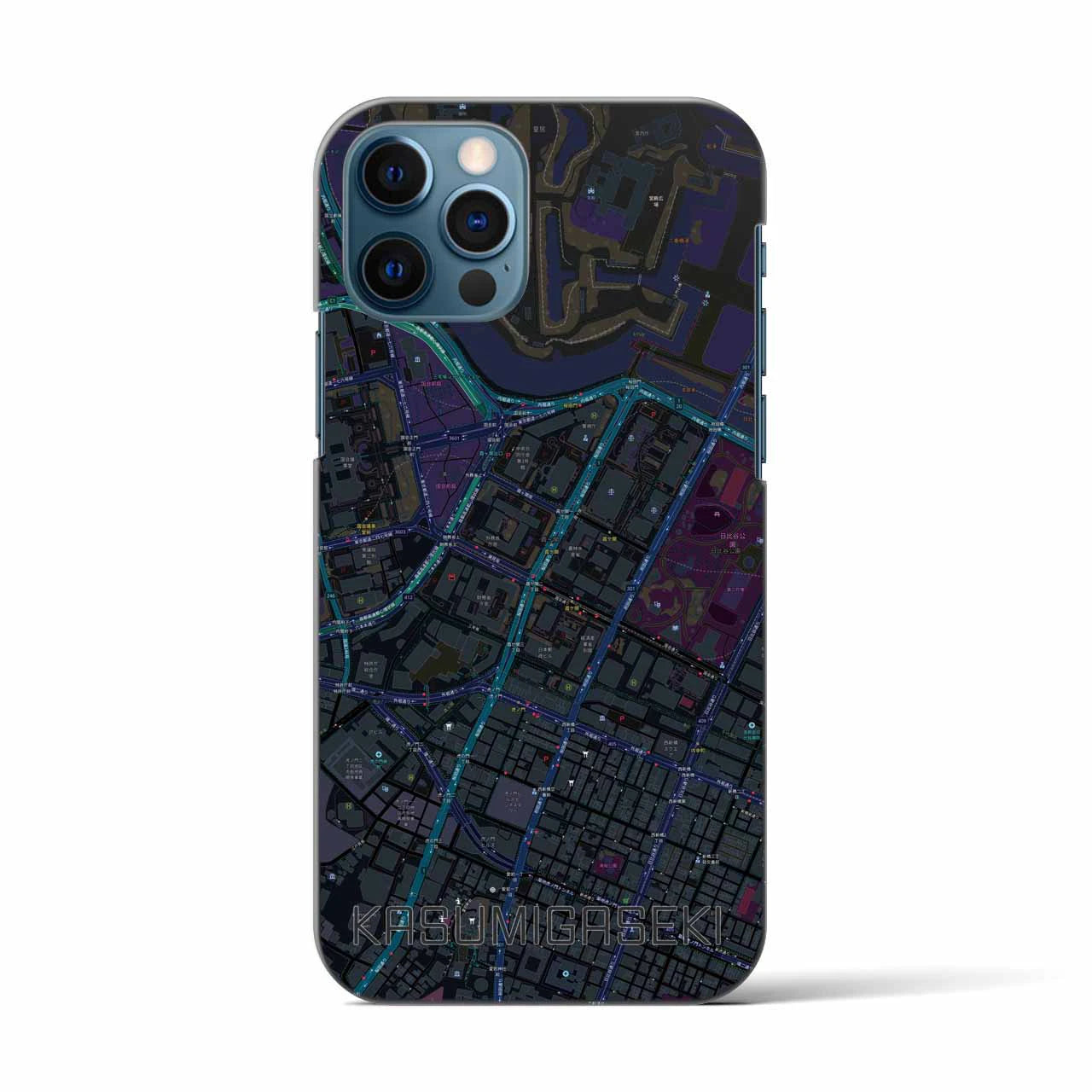 【霞ケ関（東京都）】地図柄iPhoneケース（バックカバータイプ）