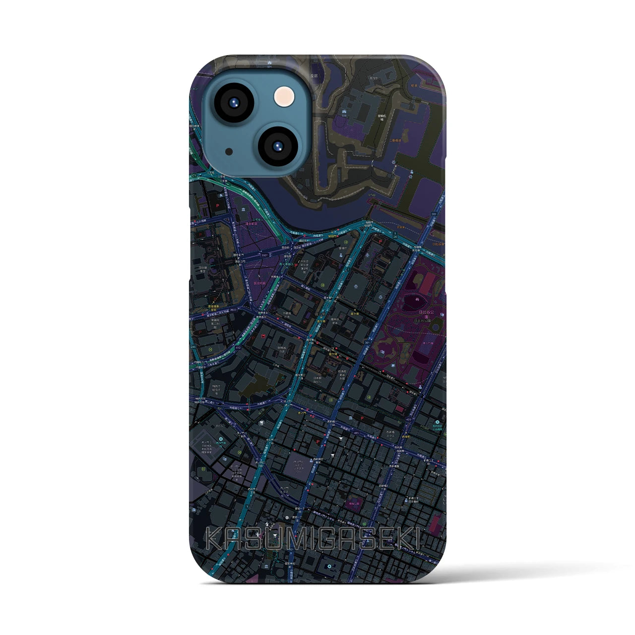 【霞ケ関（東京都）】地図柄iPhoneケース（バックカバータイプ）
