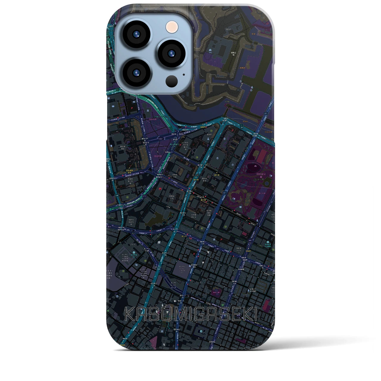 【霞ケ関（東京都）】地図柄iPhoneケース（バックカバータイプ）