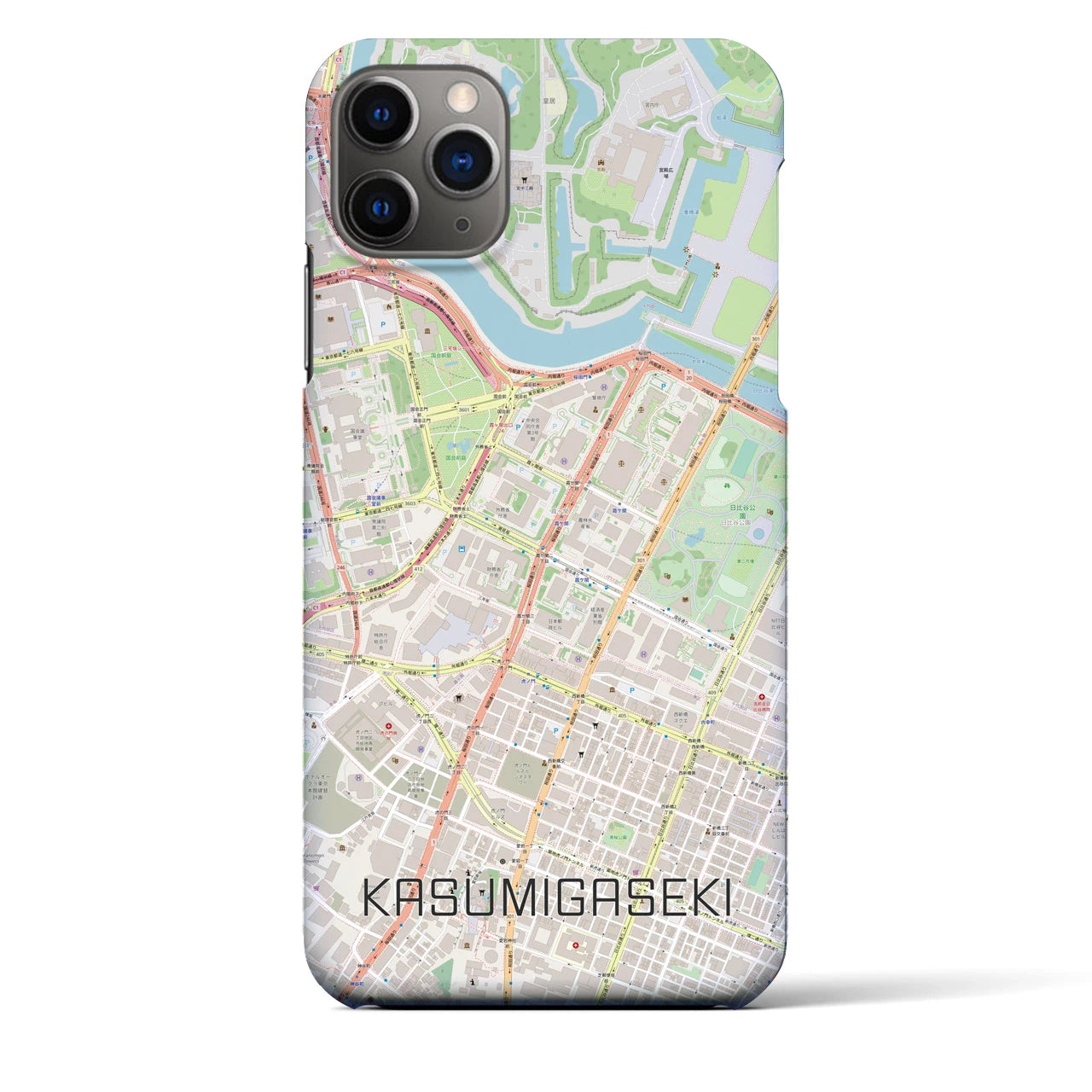 【霞ケ関（東京都）】地図柄iPhoneケース（バックカバータイプ）