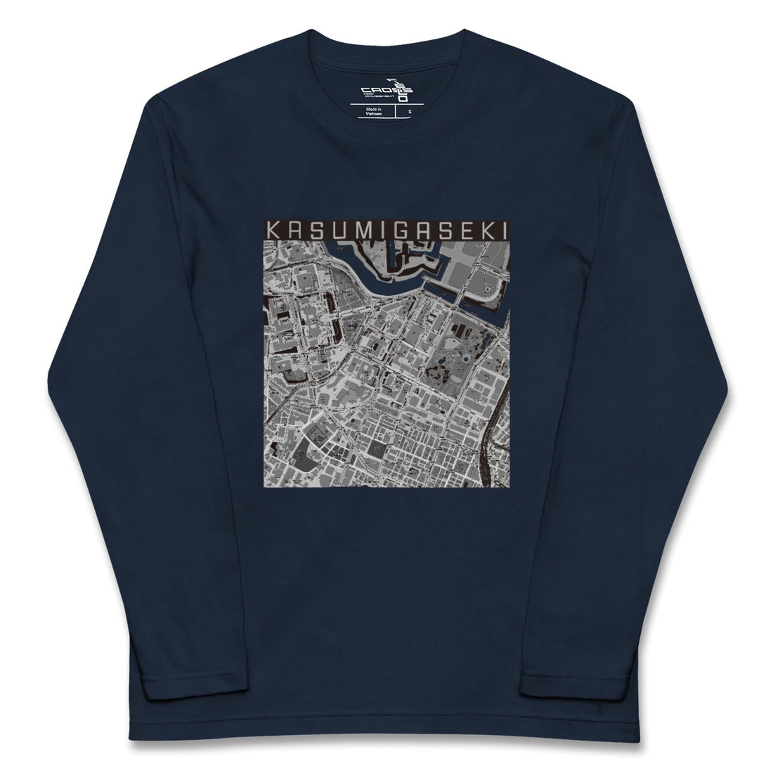 【霞ケ関(東京都)】地図柄ロングスリーブTシャツ