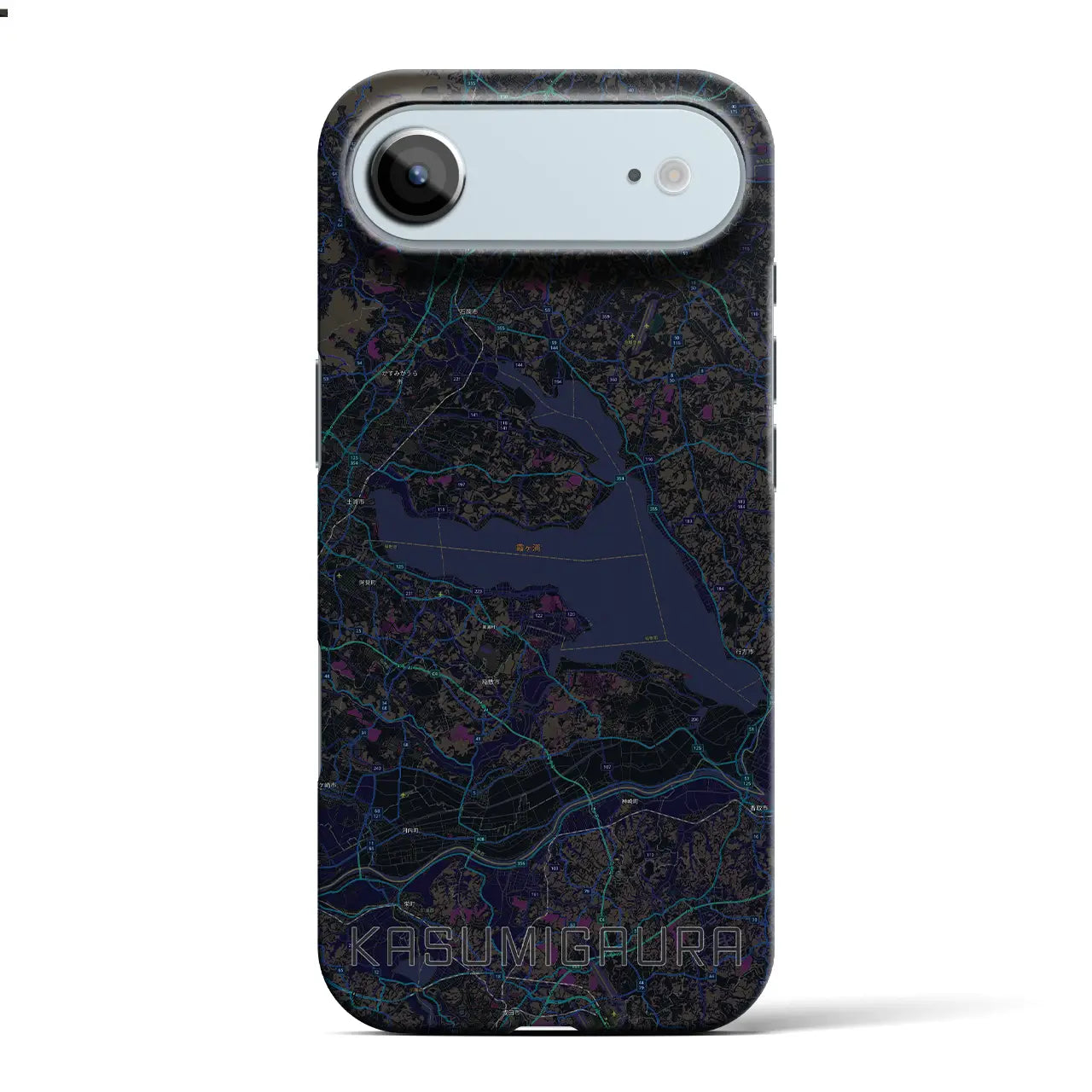 【霞ヶ浦（茨城県）】地図柄iPhoneケース（バックカバータイプ）