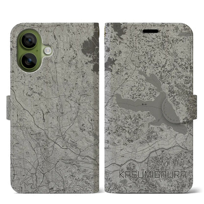 【霞ヶ浦（茨城県）】地図柄iPhoneケース（手帳タイプ）