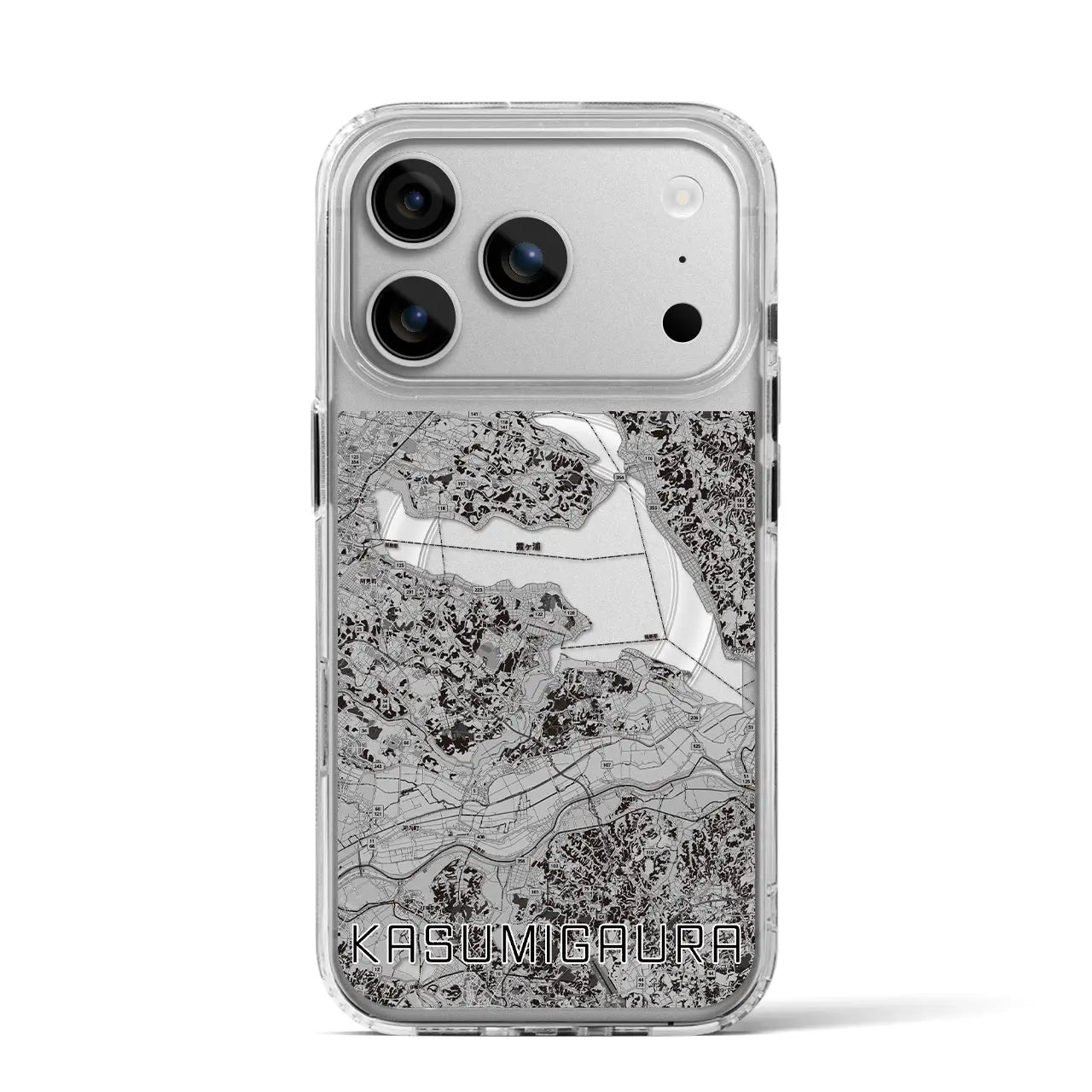 【霞ヶ浦（茨城県）】地図柄iPhoneケース（MagSafeタイプ）