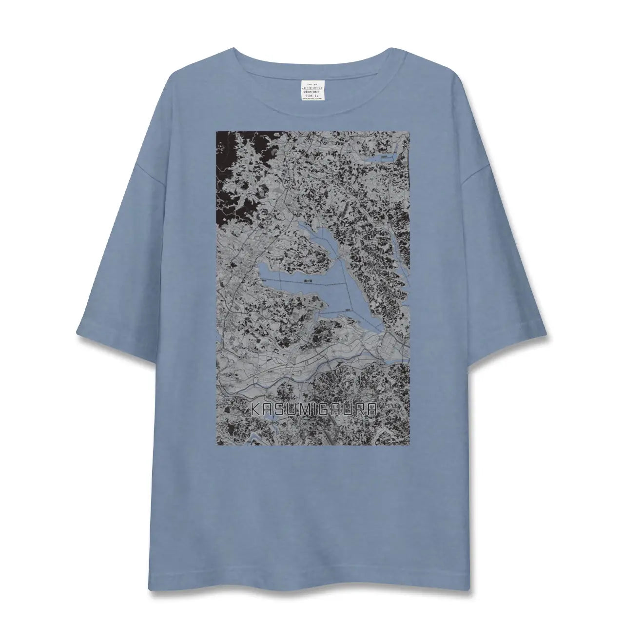 【霞ヶ浦（茨城県）】地図柄ビッグシルエットTシャツ