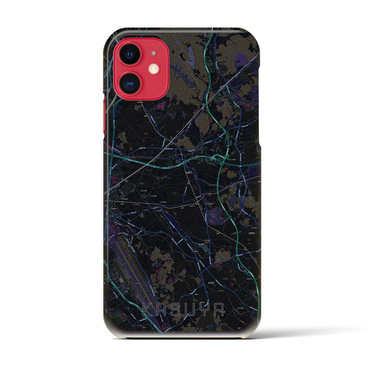 【粕屋（福岡県）】地図柄iPhoneケース（バックカバータイプ）
