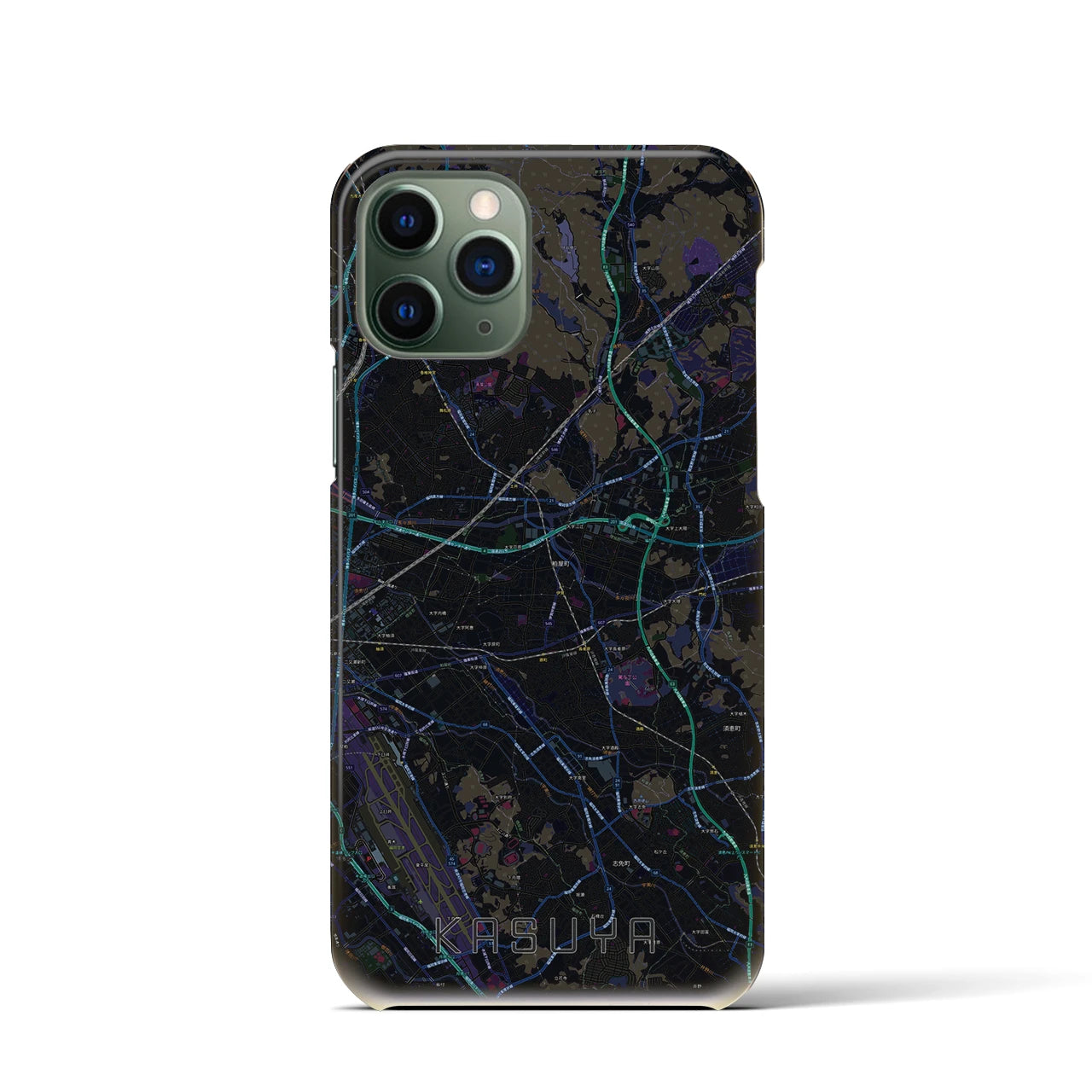 【粕屋（福岡県）】地図柄iPhoneケース（バックカバータイプ）