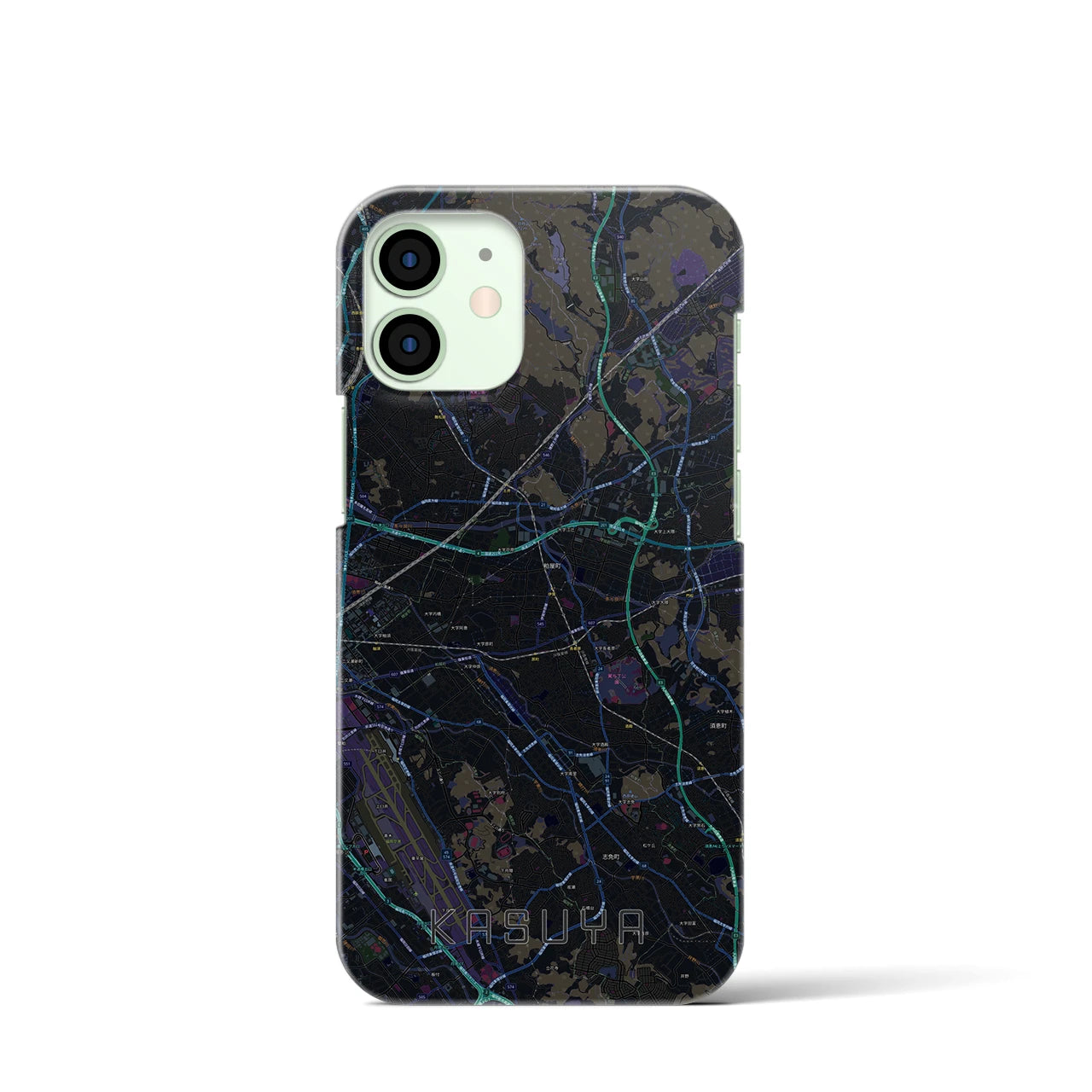 【粕屋（福岡県）】地図柄iPhoneケース（バックカバータイプ）