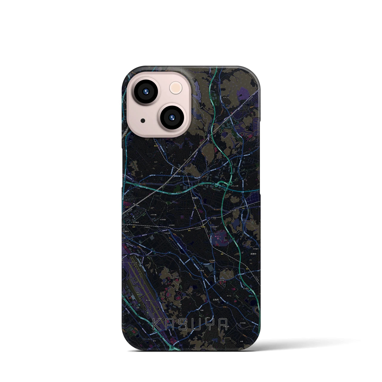 【粕屋（福岡県）】地図柄iPhoneケース（バックカバータイプ）