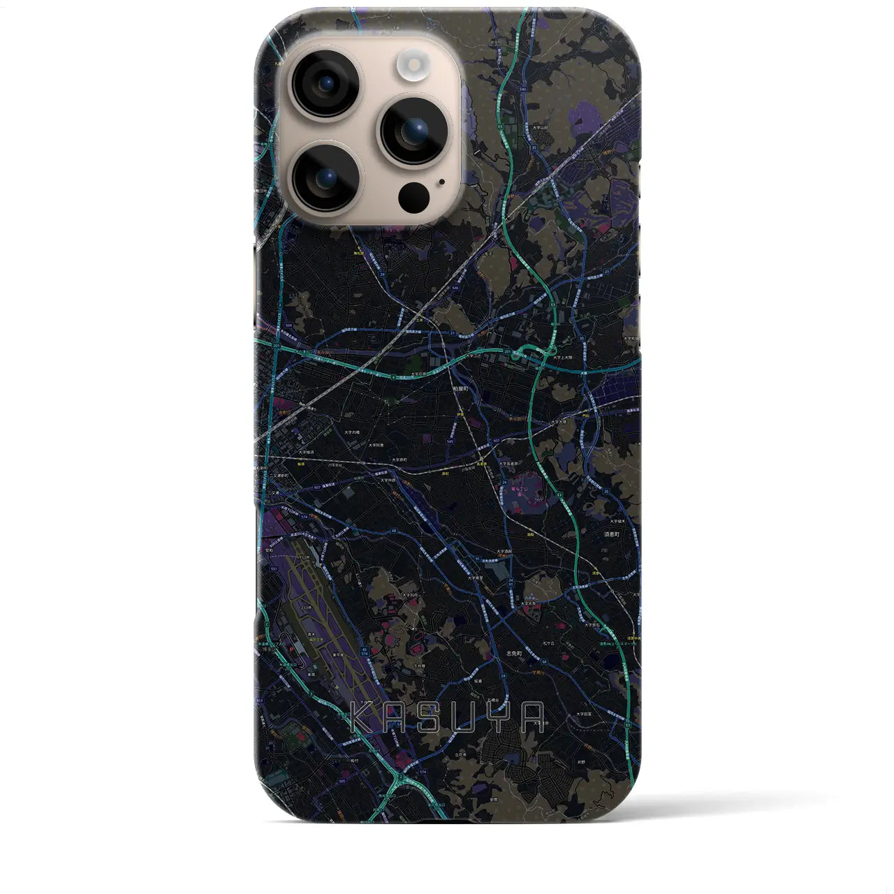 【粕屋（福岡県）】地図柄iPhoneケース（バックカバータイプ）