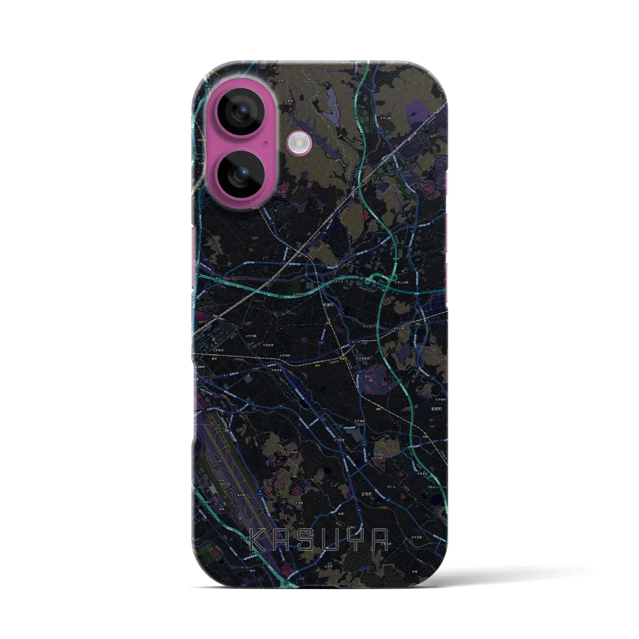 【粕屋（福岡県）】地図柄iPhoneケース（バックカバータイプ）