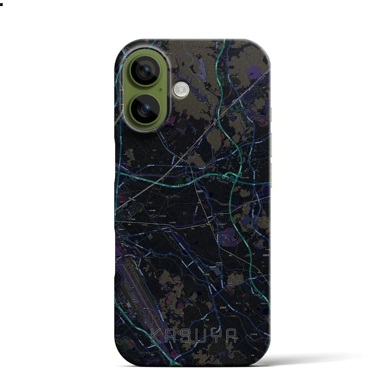 【粕屋（福岡県）】地図柄iPhoneケース（バックカバータイプ）