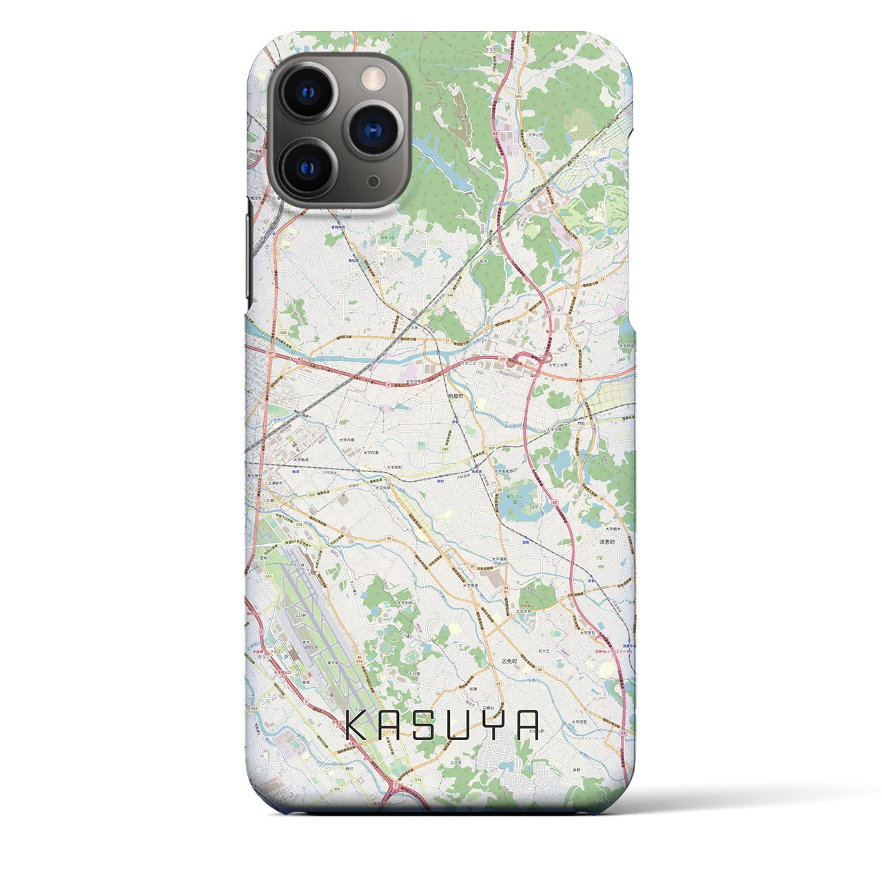 【粕屋（福岡県）】地図柄iPhoneケース（バックカバータイプ）