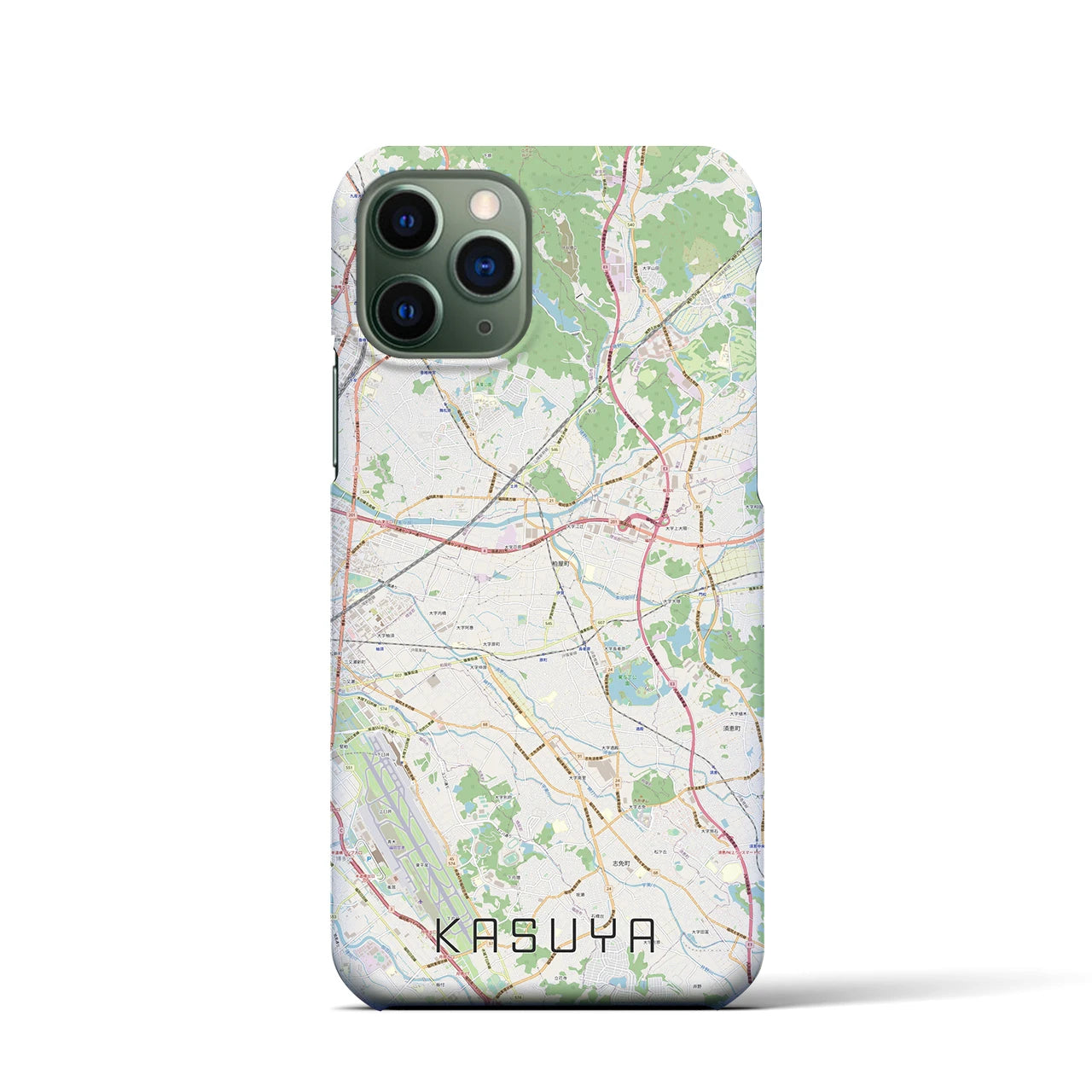 【粕屋（福岡県）】地図柄iPhoneケース（バックカバータイプ）