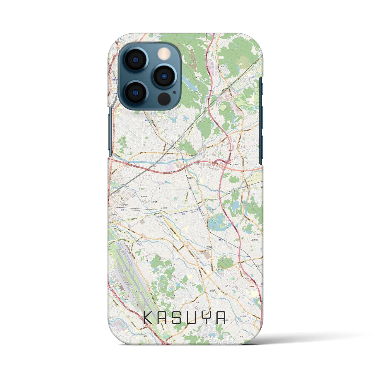 【粕屋（福岡県）】地図柄iPhoneケース（バックカバータイプ）