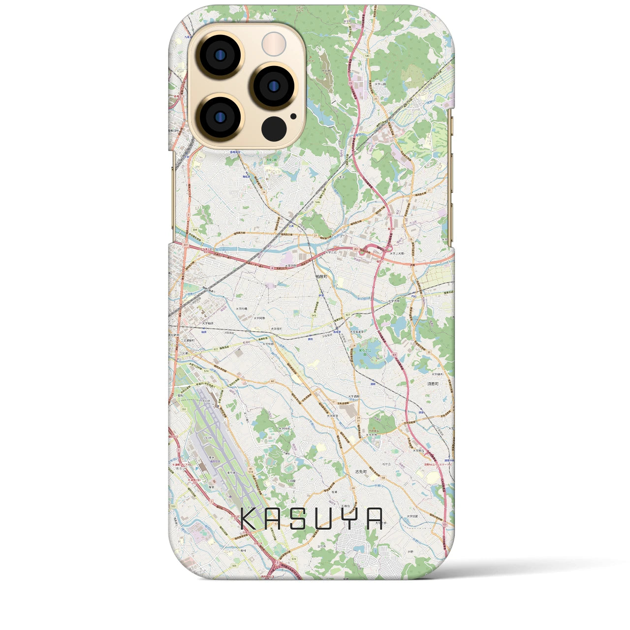 【粕屋（福岡県）】地図柄iPhoneケース（バックカバータイプ）