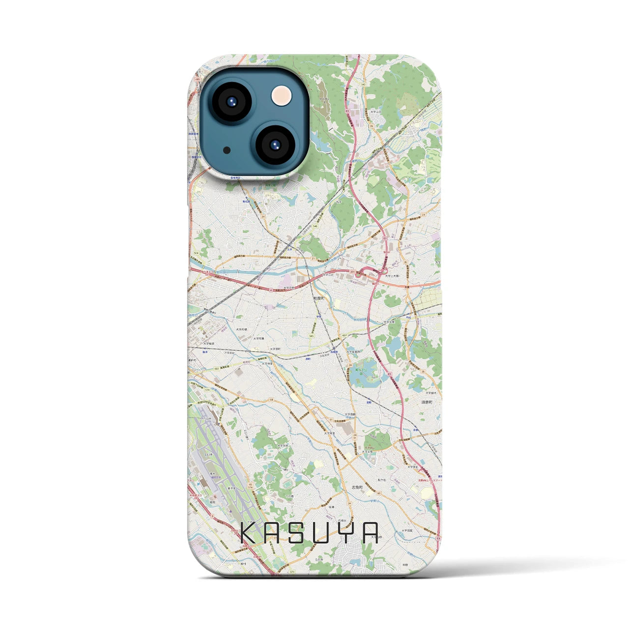 【粕屋（福岡県）】地図柄iPhoneケース（バックカバータイプ）
