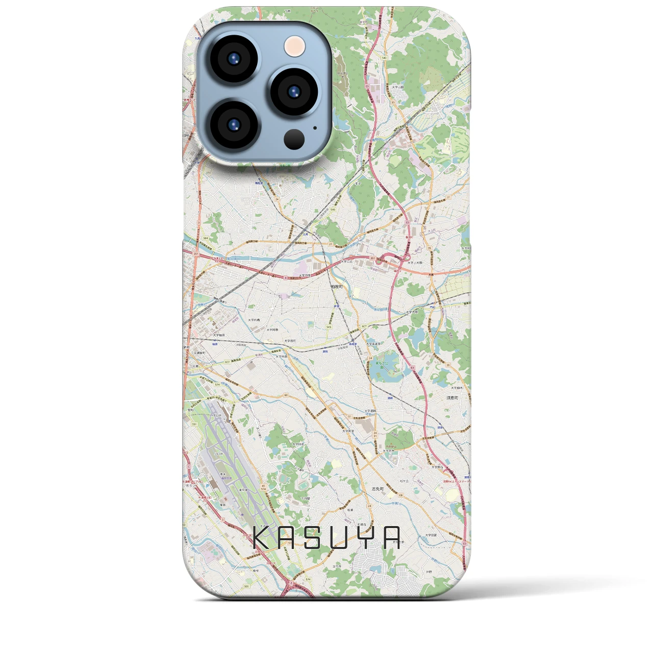 【粕屋（福岡県）】地図柄iPhoneケース（バックカバータイプ）