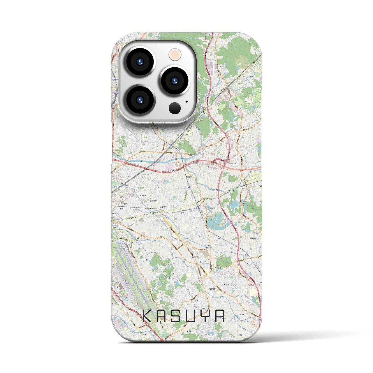 【粕屋（福岡県）】地図柄iPhoneケース（バックカバータイプ）