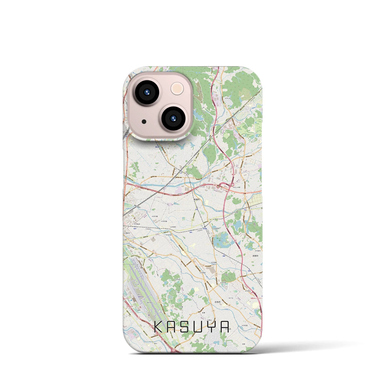 【粕屋（福岡県）】地図柄iPhoneケース（バックカバータイプ）