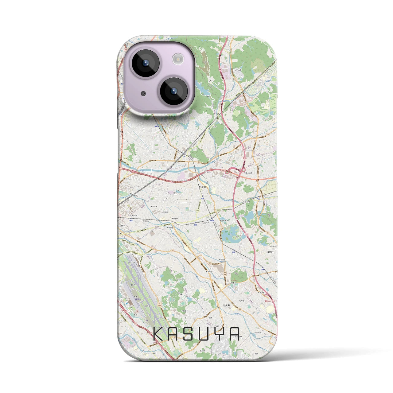 【粕屋（福岡県）】地図柄iPhoneケース（バックカバータイプ）