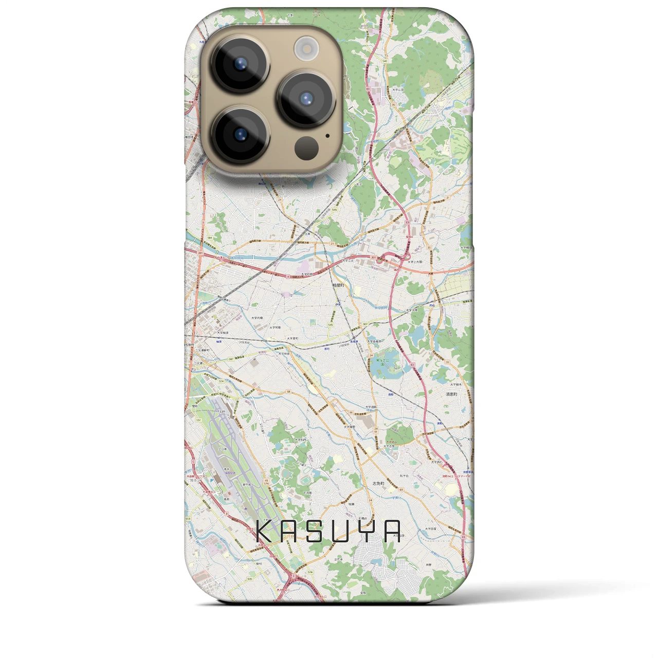 【粕屋（福岡県）】地図柄iPhoneケース（バックカバータイプ）
