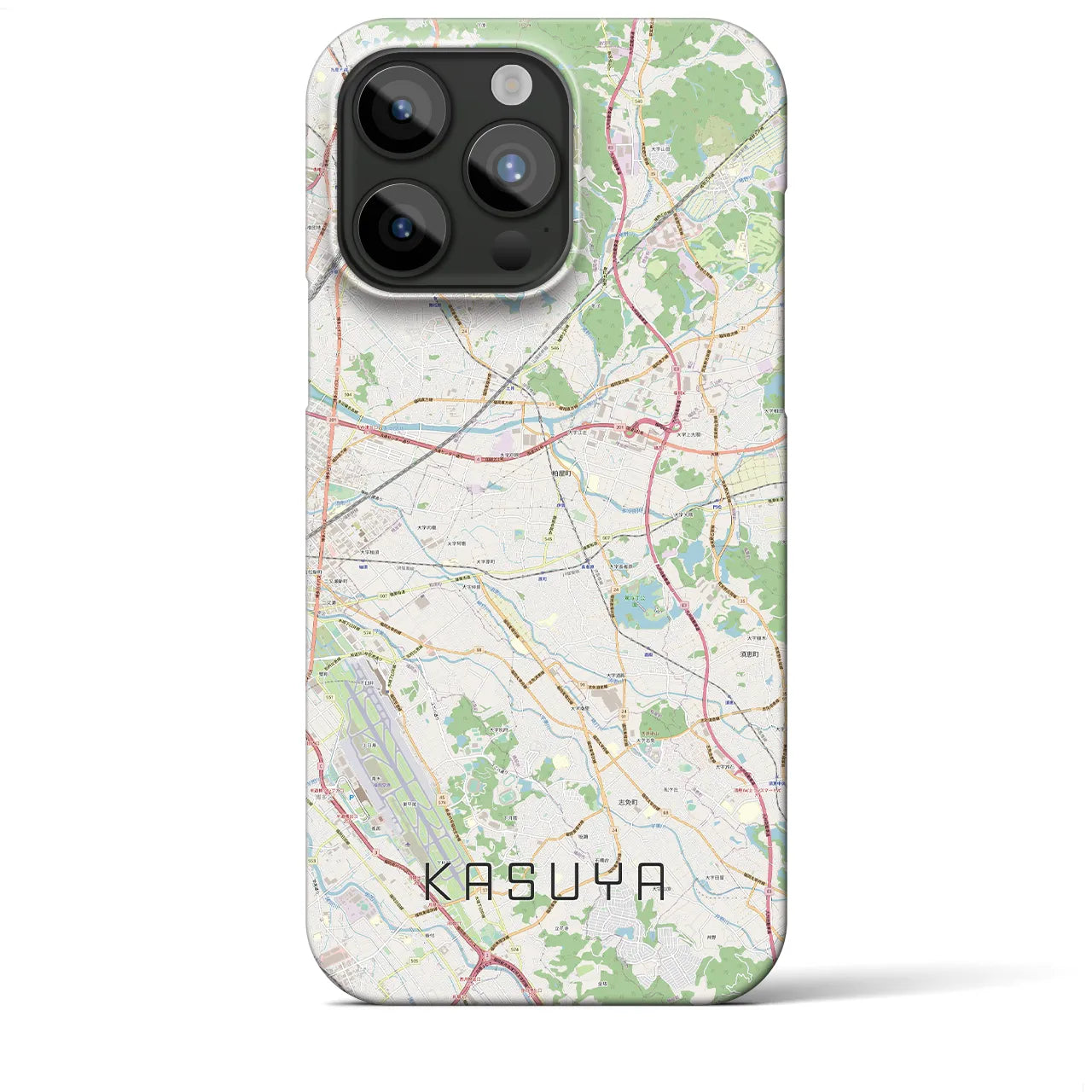 【粕屋（福岡県）】地図柄iPhoneケース（バックカバータイプ）