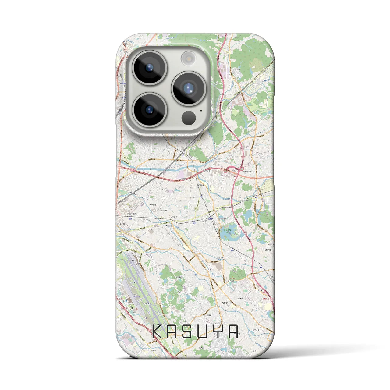 【粕屋（福岡県）】地図柄iPhoneケース（バックカバータイプ）