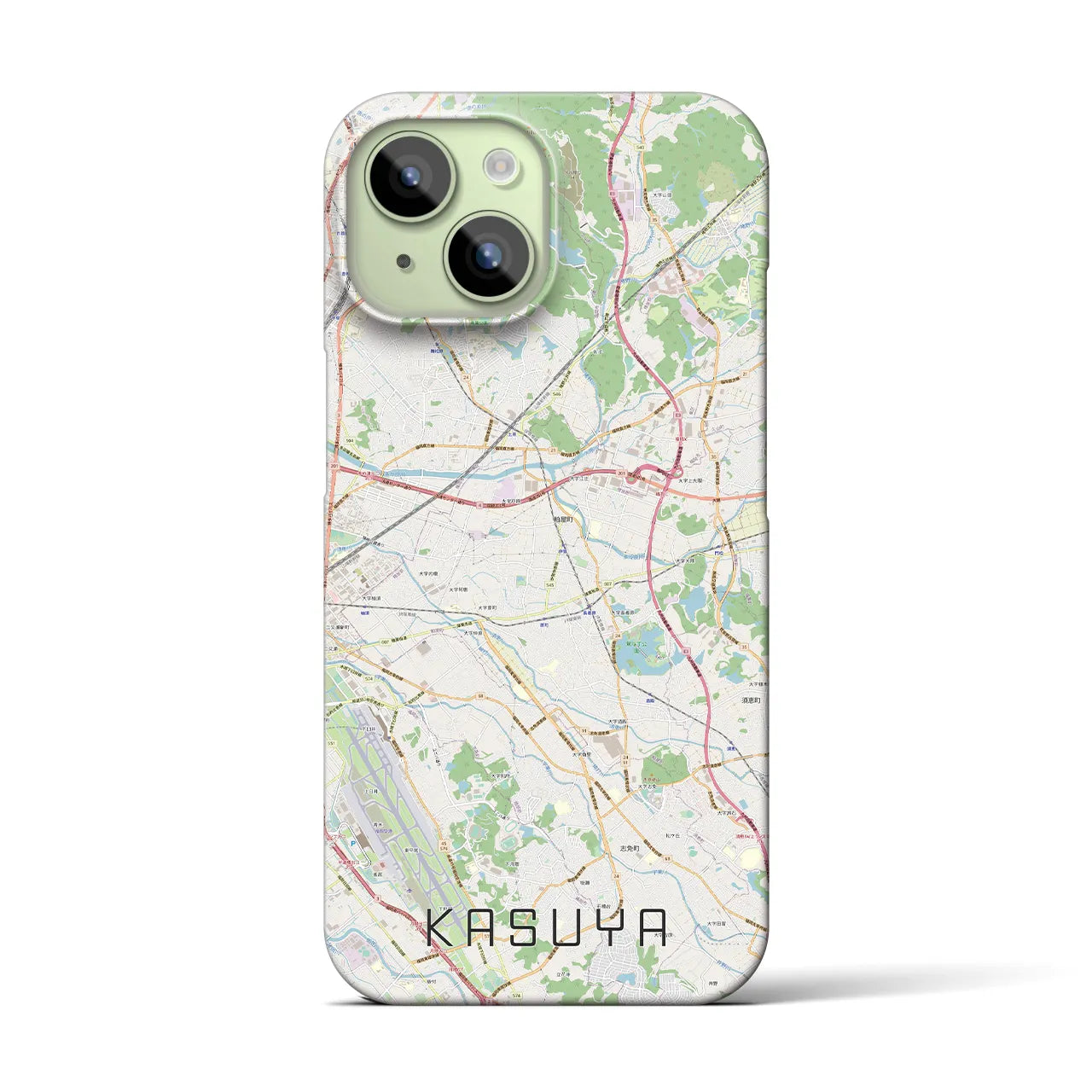 【粕屋（福岡県）】地図柄iPhoneケース（バックカバータイプ）