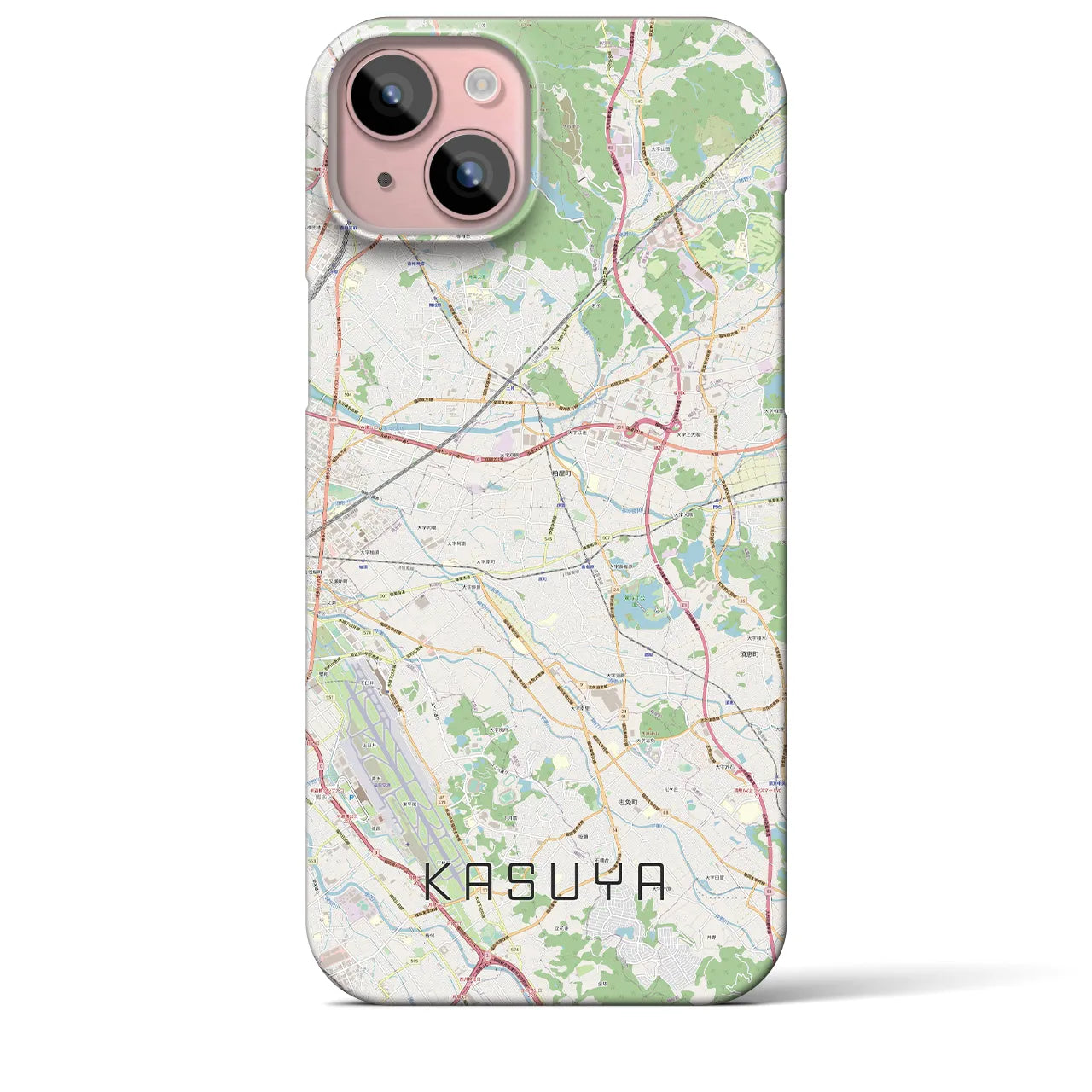 【粕屋（福岡県）】地図柄iPhoneケース（バックカバータイプ）