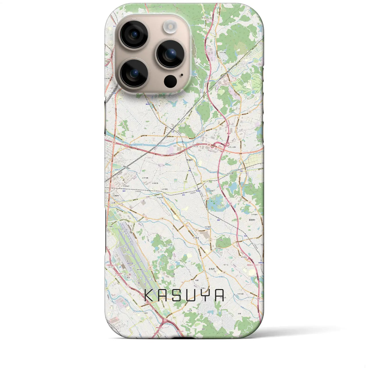 【粕屋（福岡県）】地図柄iPhoneケース（バックカバータイプ）