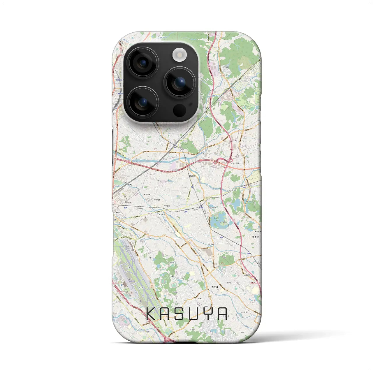 【粕屋（福岡県）】地図柄iPhoneケース（バックカバータイプ）