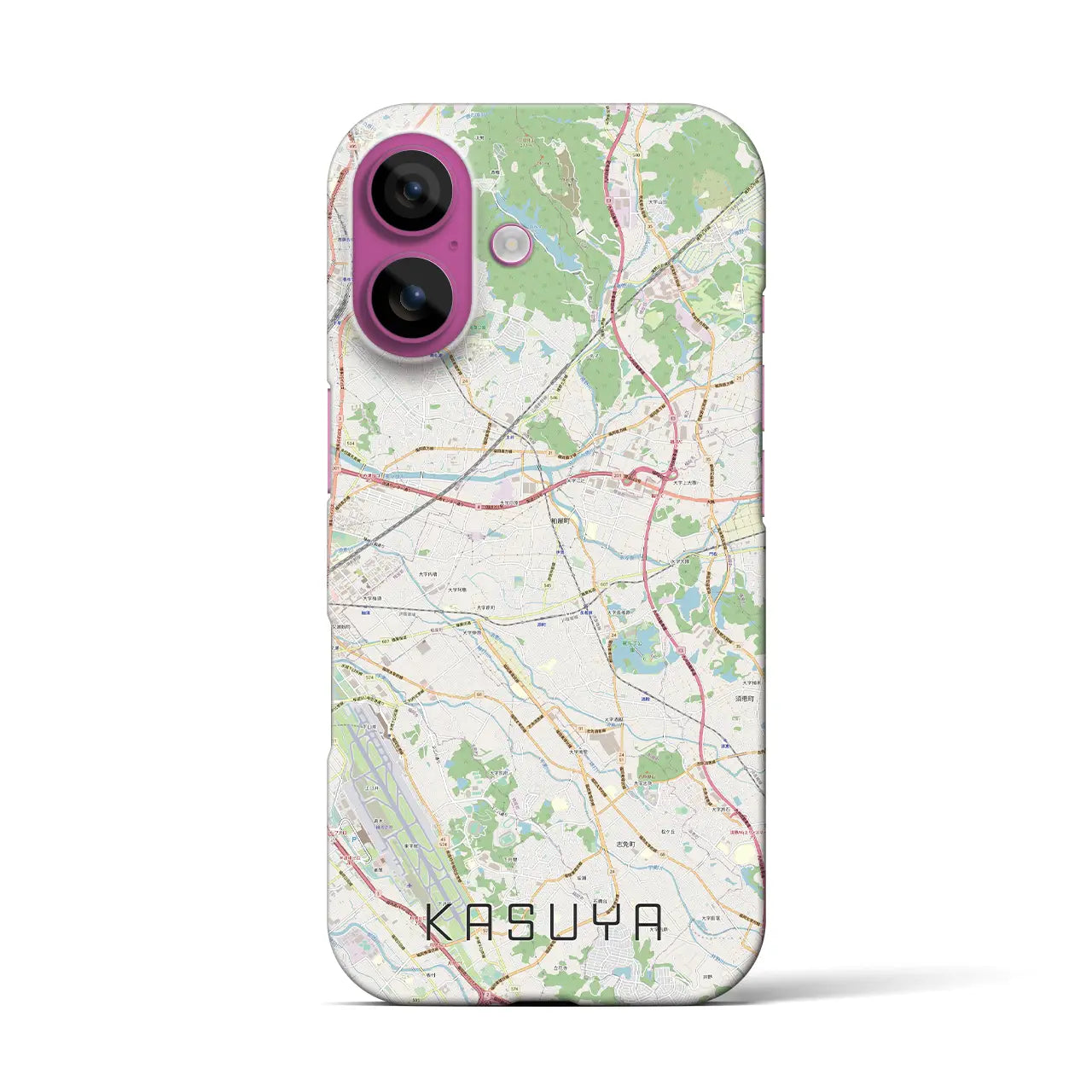 【粕屋（福岡県）】地図柄iPhoneケース（バックカバータイプ）
