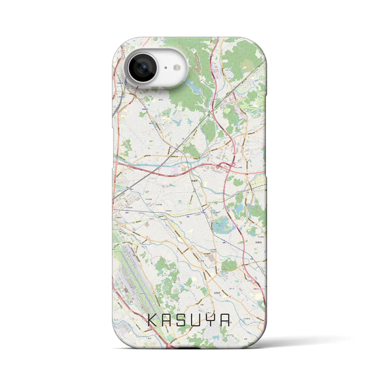 【粕屋（福岡県）】地図柄iPhoneケース（バックカバータイプ）