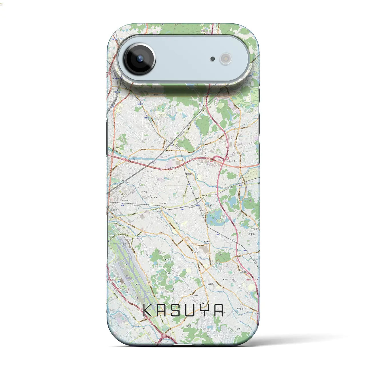 【粕屋（福岡県）】地図柄iPhoneケース（バックカバータイプ）