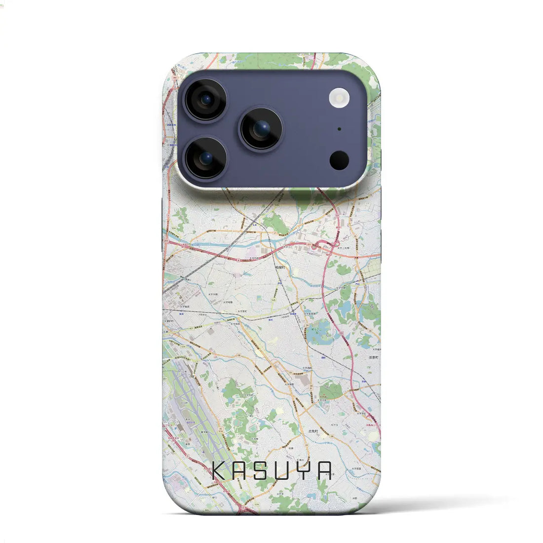 【粕屋(福岡県)】地図柄iPhoneケース(バックカバータイプ)ブラック・iPhone 17 Pro Max 用