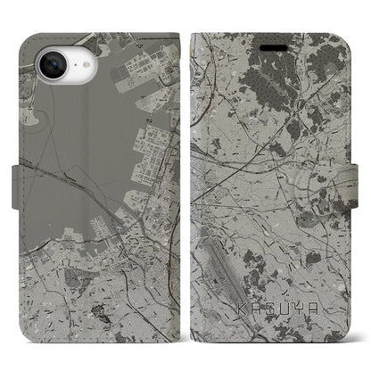 【粕屋（福岡県）】地図柄iPhoneケース（手帳タイプ）