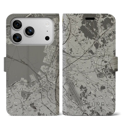 【粕屋（福岡県）】地図柄iPhoneケース（手帳タイプ）