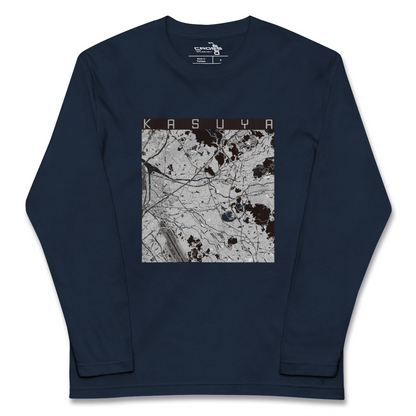 【粕屋（福岡県）】地図柄ロングスリーブTシャツ