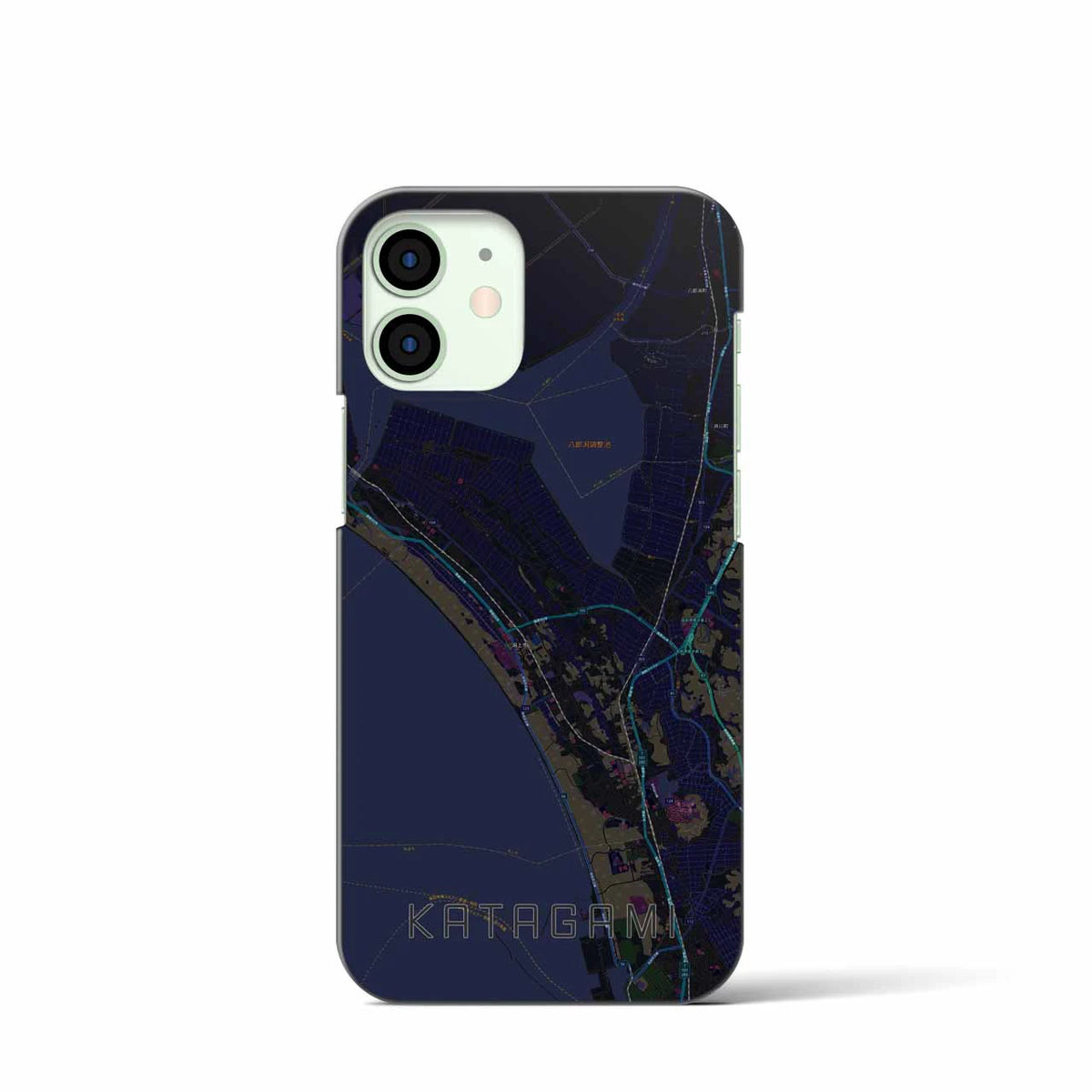 【潟上（秋田県）】地図柄iPhoneケース（バックカバータイプ）
