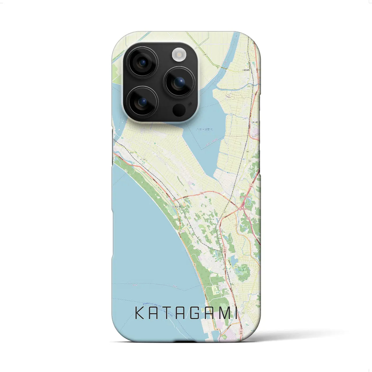 【潟上（秋田県）】地図柄iPhoneケース（バックカバータイプ）