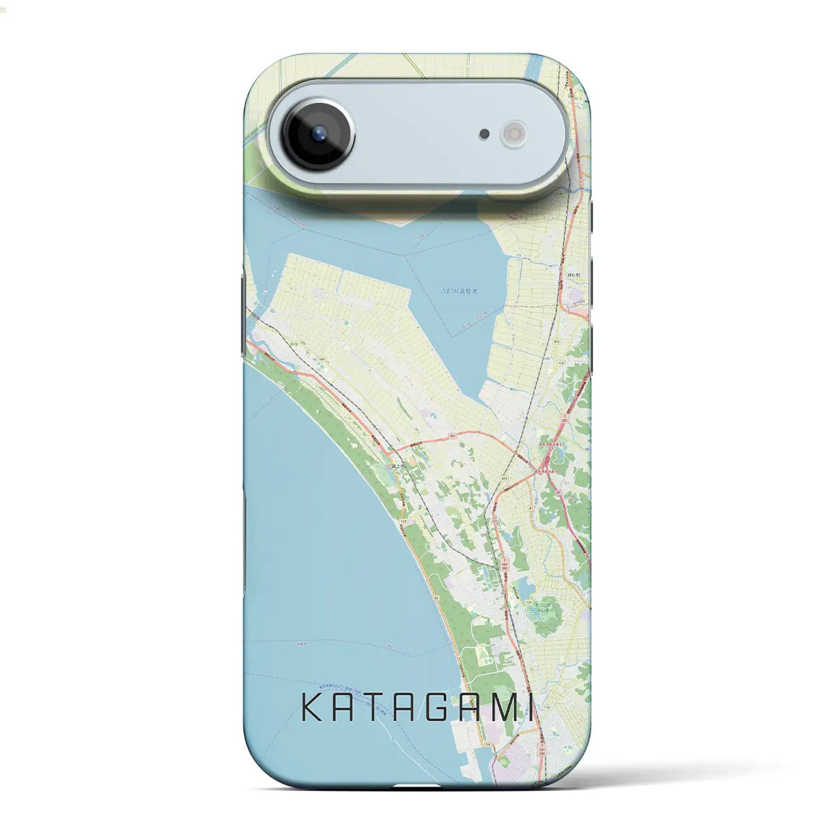 【潟上（秋田県）】地図柄iPhoneケース（バックカバータイプ）