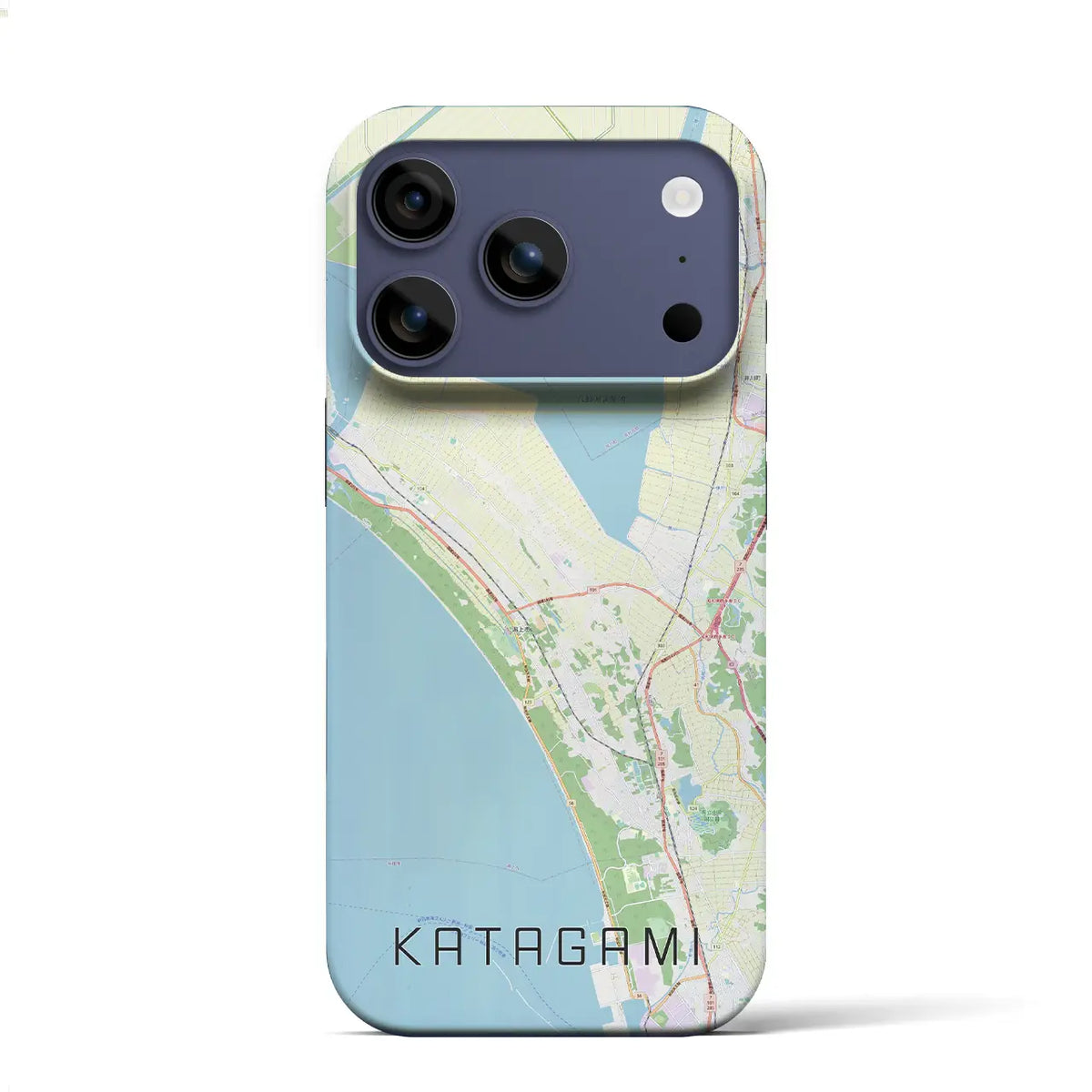 【潟上（秋田県）】地図柄iPhoneケース（バックカバータイプ）