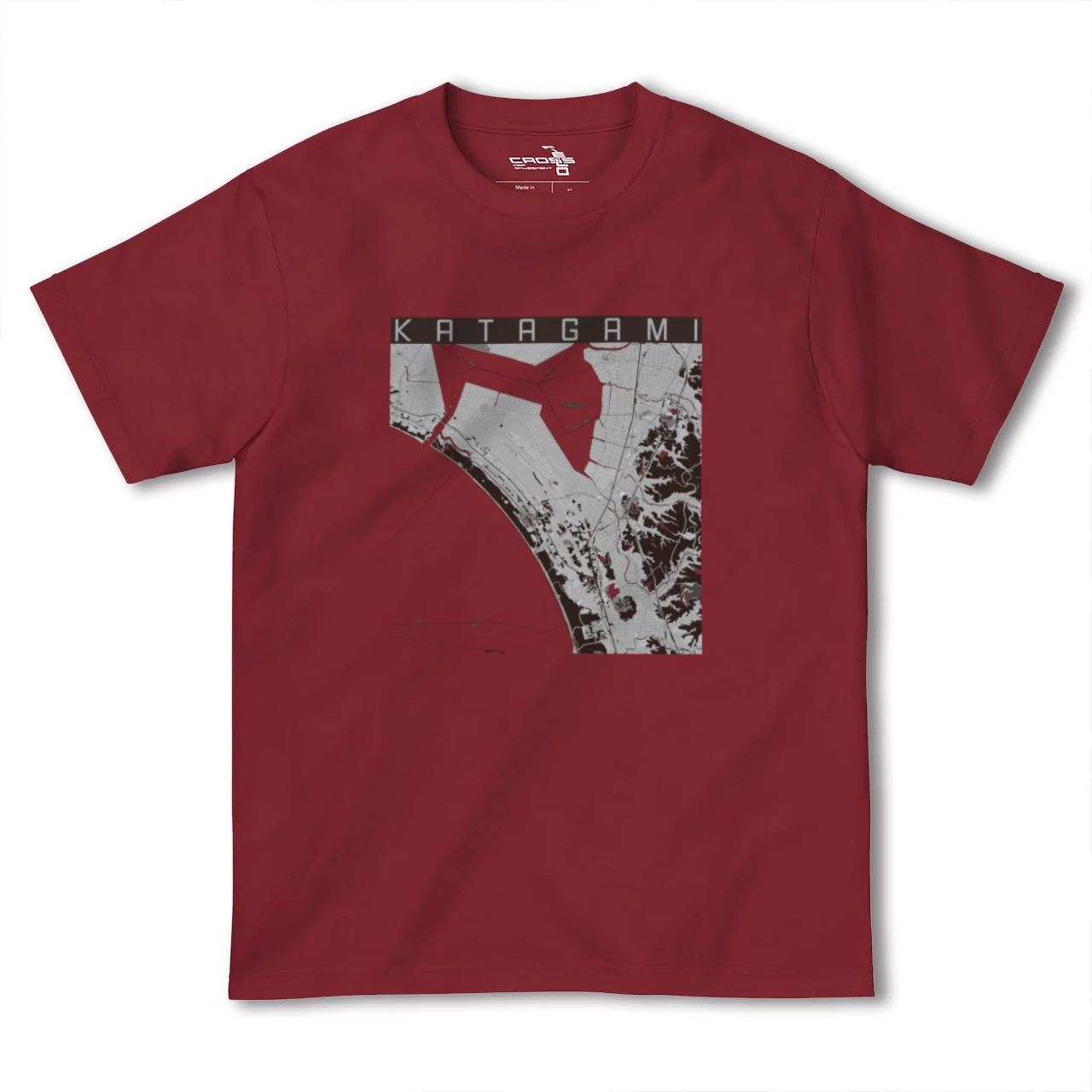 【潟上（秋田県）】地図柄ヘビーウェイトTシャツ