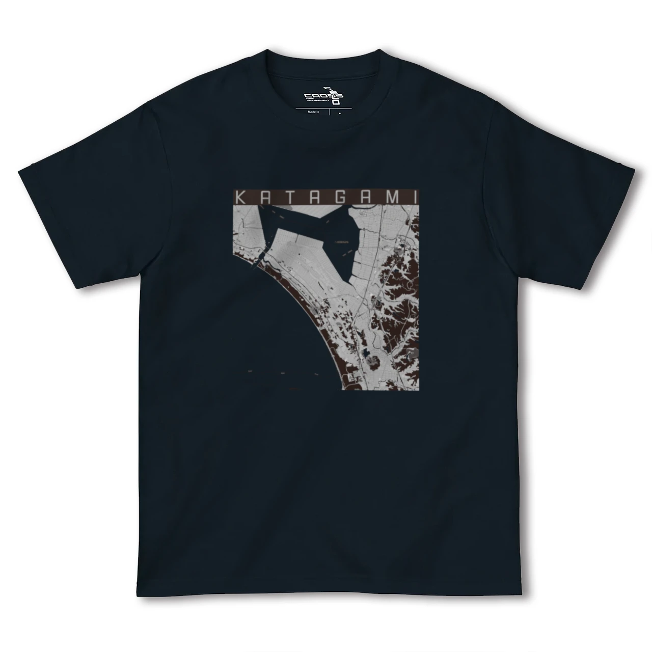 【潟上（秋田県）】地図柄ヘビーウェイトTシャツ